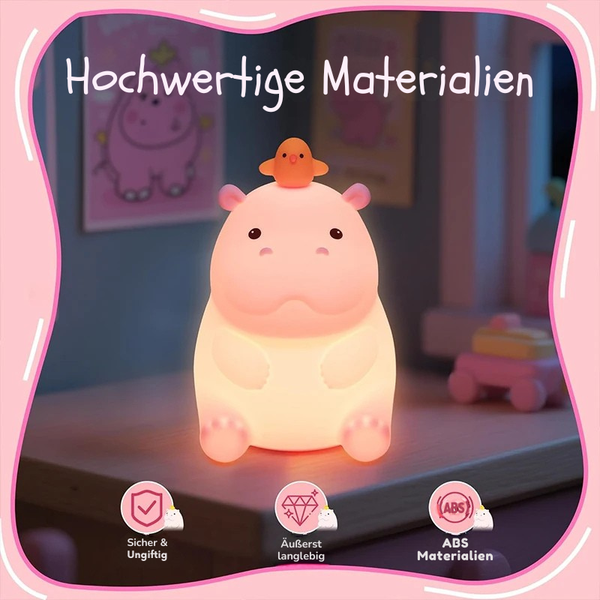Niedliche Hippo Nachtlampe